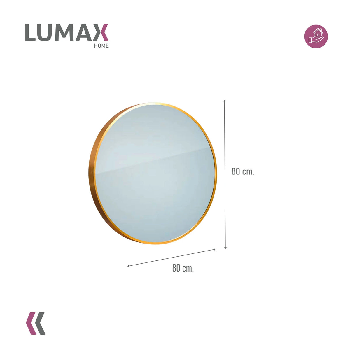 Espejo redondo de pared Lumax