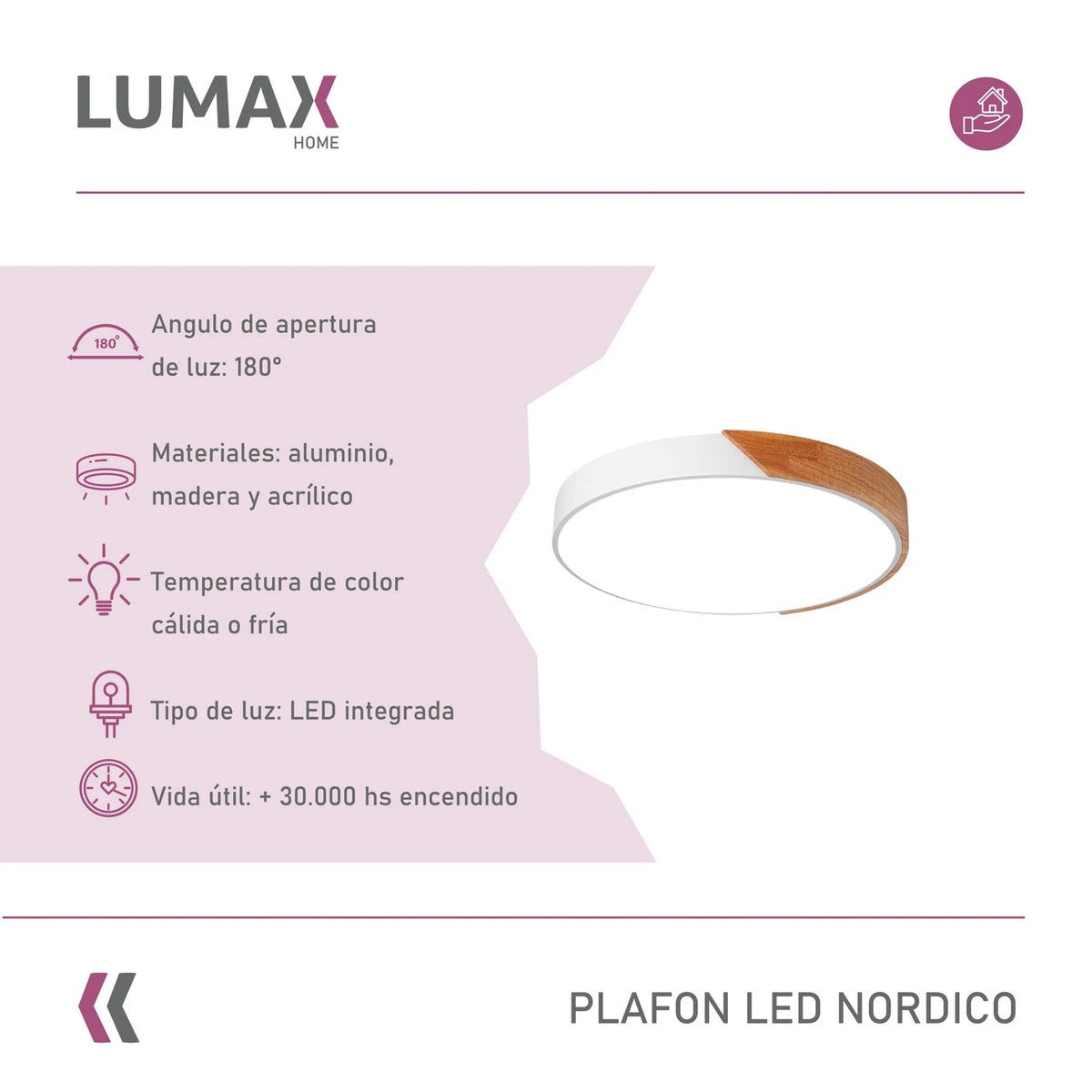 Plafon Techo Lumax Led 24W