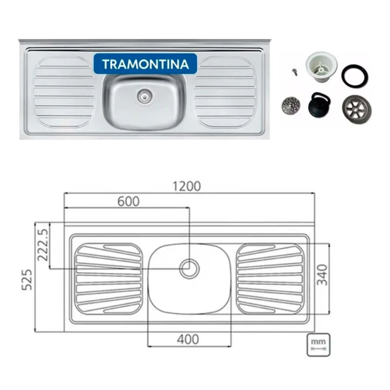 Bajo Mesada + Mueble Aéreo De Cocina + Pileta Premium ® Color Gris Grafito