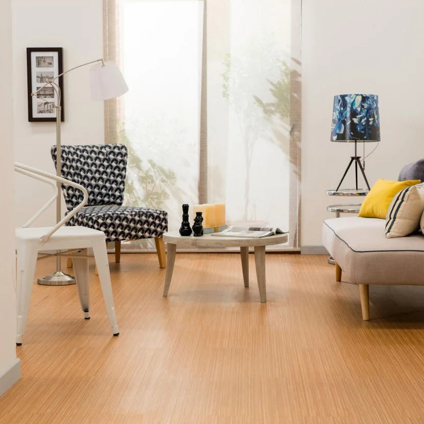 Piso vinilico pvc Bambu 2mm marron claro