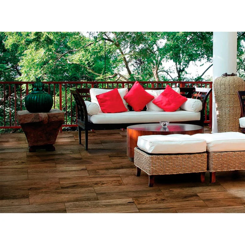 Village interior marron 31x59