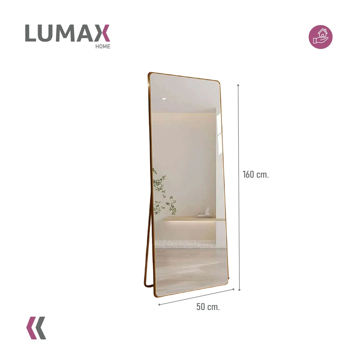 Espejo de pie o pared Glamour Lumax