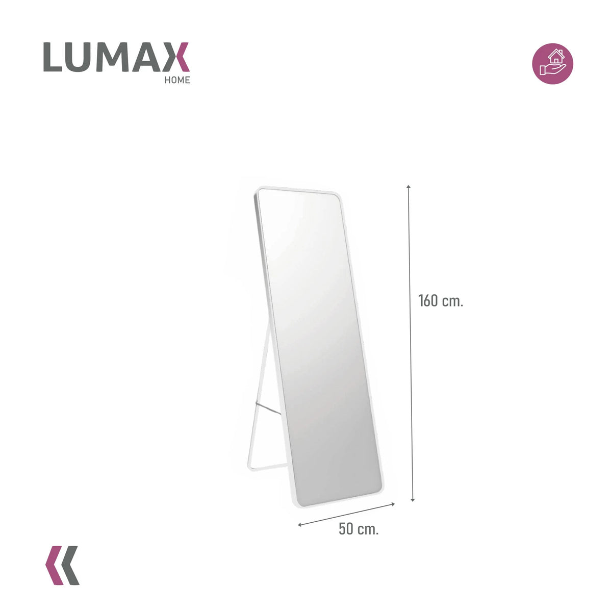 Espejo de pie o pared Glamour Lumax
