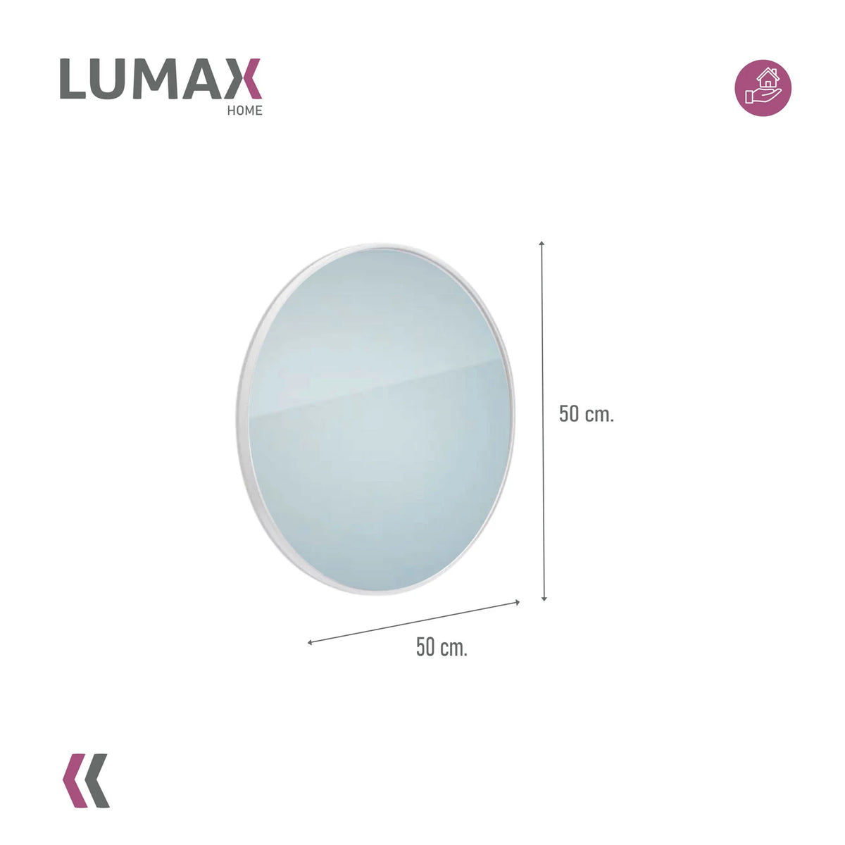 Espejo redondo de pared Lumax