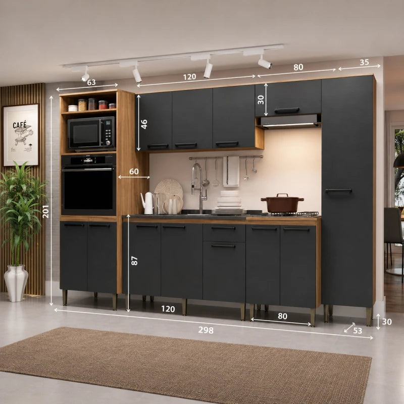Mueble De Cocina Modular Premium 6 Modulos Torre Grande