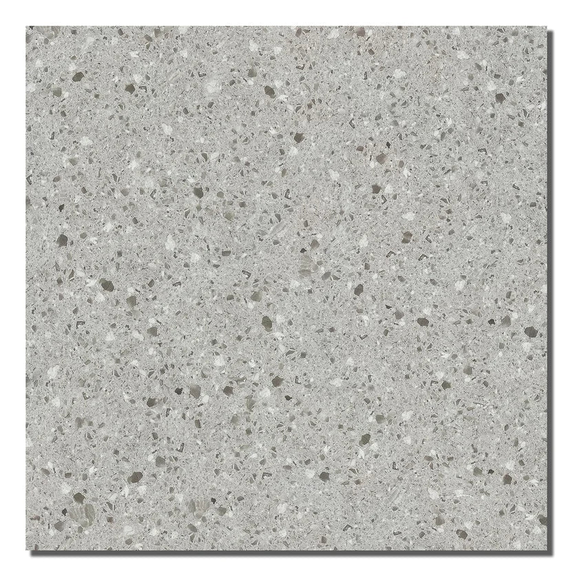 Porcelanato Terrazo Dark interior exterior gris mate 60 x 60 cm