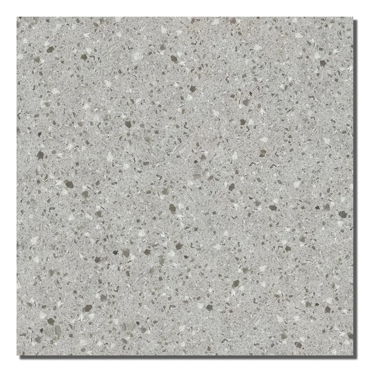 Porcelanato Terrazo Dark interior exterior gris mate 60 x 60 cm