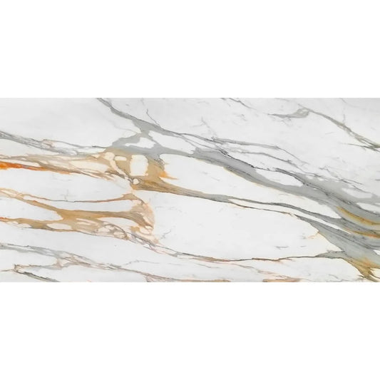 Porcelanato Massa Gold interior blanco brillante 60 x 120 cm