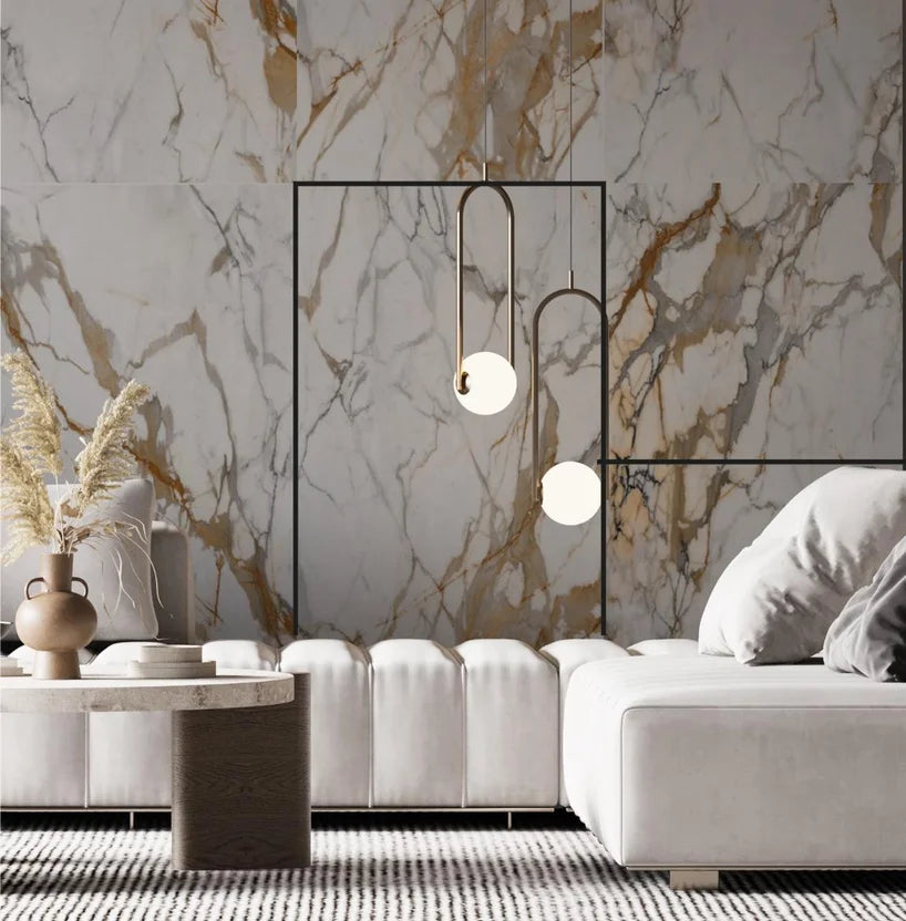 Porcelanato Massa Gold interior blanco brillante 60 x 120 cm