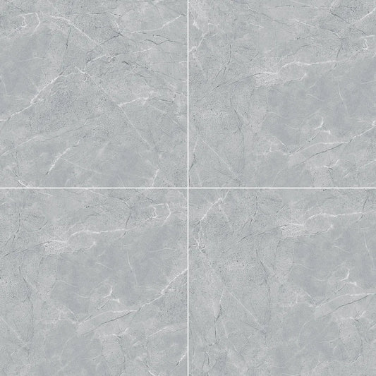 Porcelanato&nbsp;marmolado Venti&nbsp;gris&nbsp;brillante&nbsp;60 x 60 cm